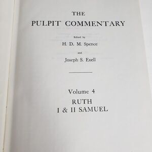 The Pulpit Commentary Vol 4 Ruth I & II Samuel Eerdmans HB Book 1984 Reprint